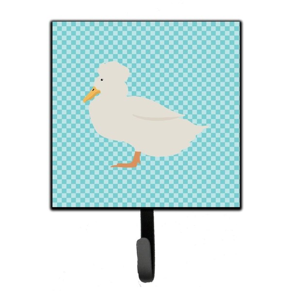 Carolines Treasures Crested Duck Blue Check Leash or Key Holder BB8031SH4 - main